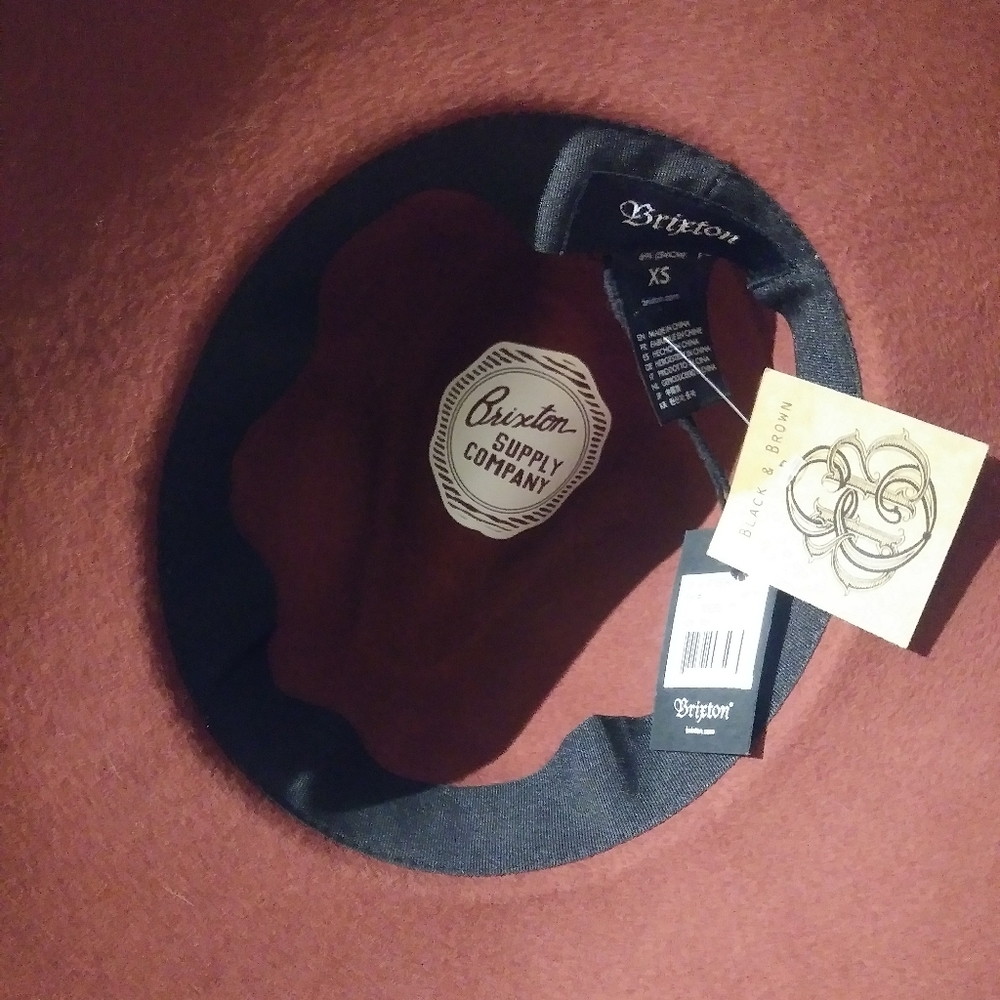 Brixton Wool Merlot Wide brim Fedora Hat - Picture 5 of 7